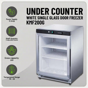 Koolmax KMF200G Undercounter Glass Display Freezer