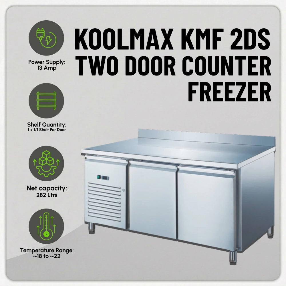 Koolmax KMF2DS Double Door Prep-Counter Freezer