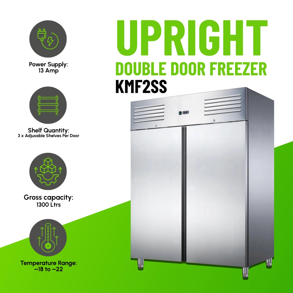 Koolmax KMF2SS Double Door Upright Freezer