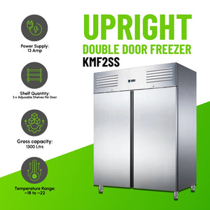 Koolmax KMF2SS Double Door Upright Freezer