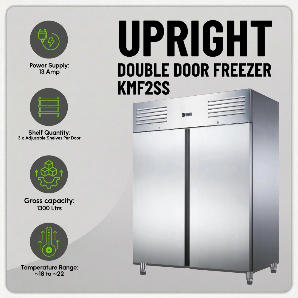 Koolmax KMF2SS Double Door Upright Freezer