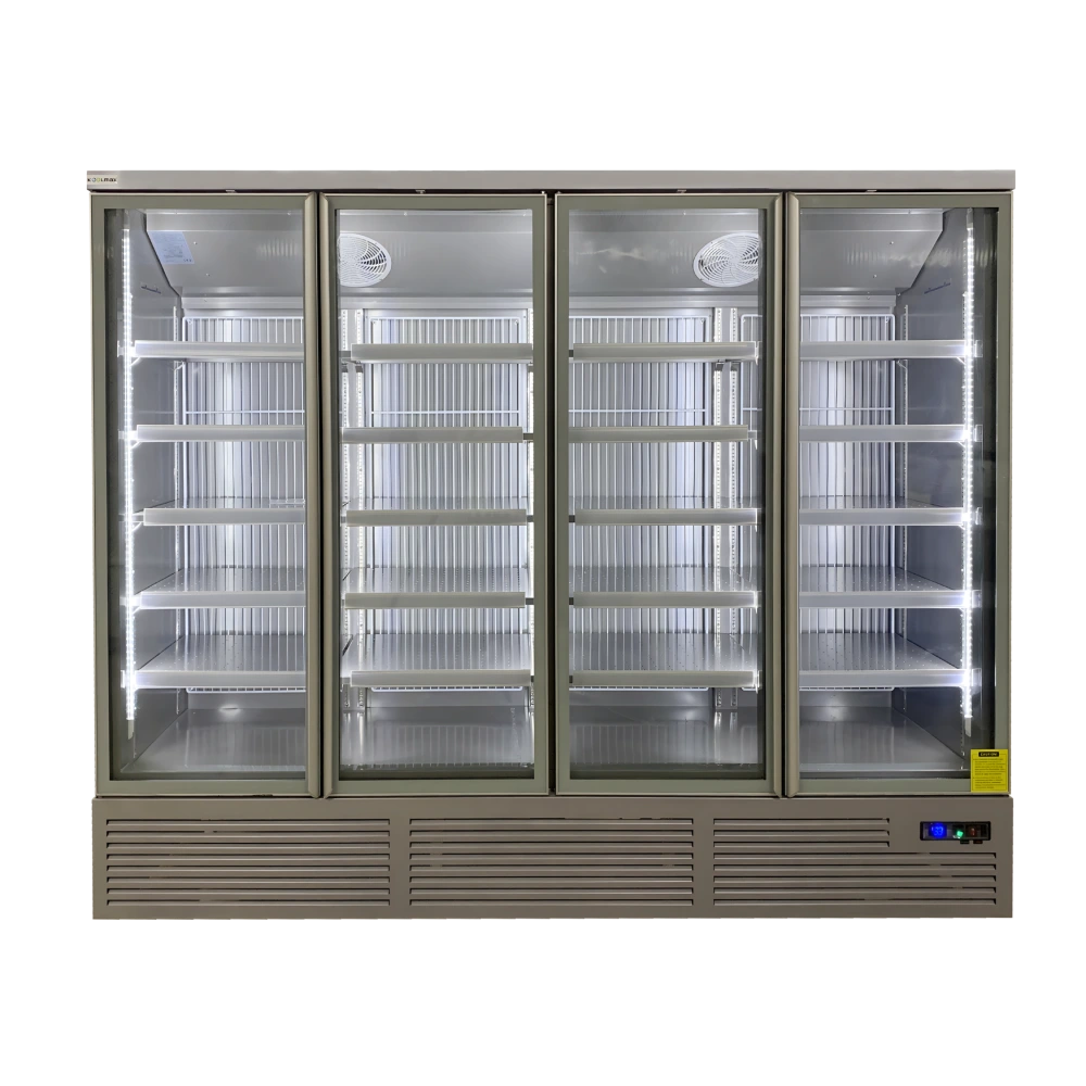 Koolmax KMF3000 Four Door Grey Upright Display Freezer