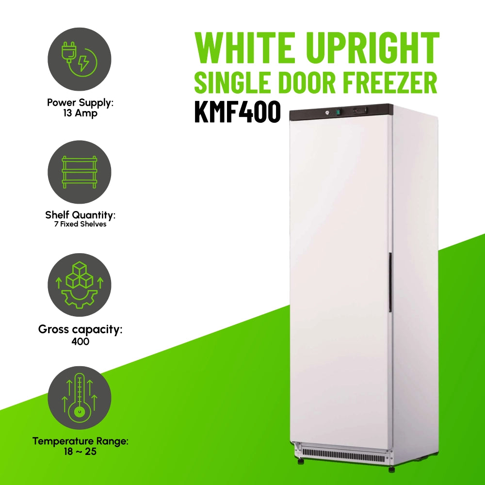 Koolmax KMF400 Single Door White Upright Freezer