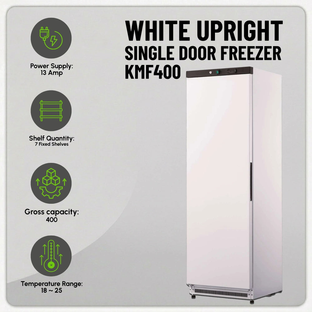 Koolmax KMF400 Single Door White Upright Freezer