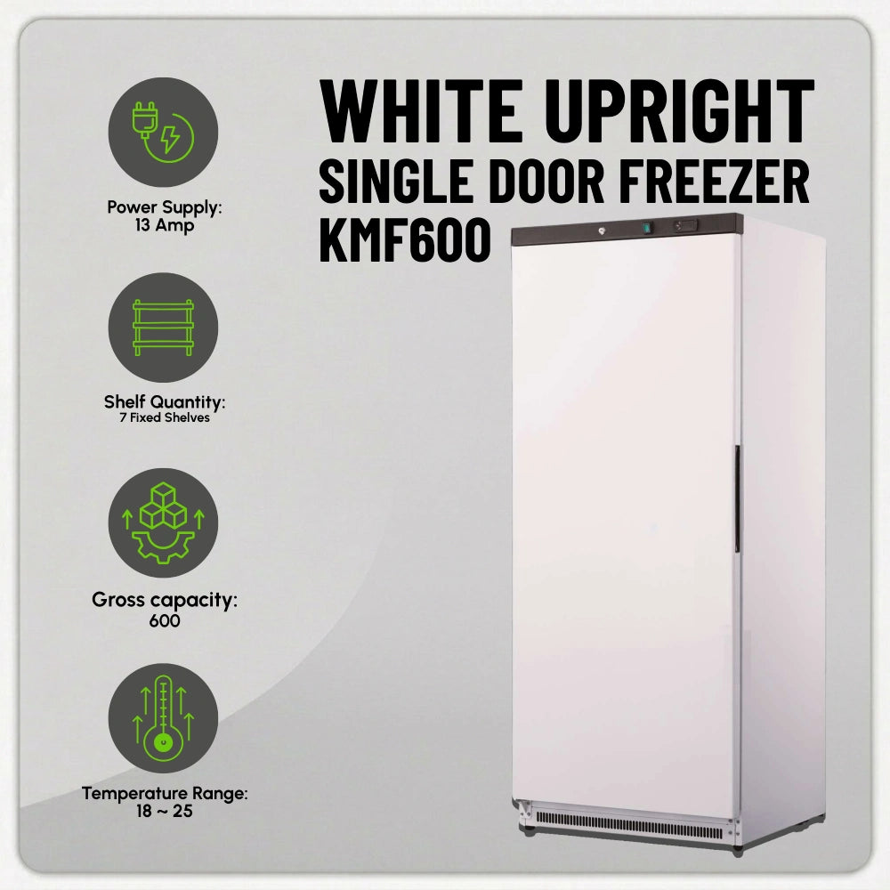 Koolmax KMF600 Single Door White Upright Freezer