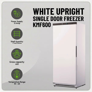 Koolmax KMF600 Single Door White Upright Freezer