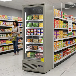 Koolmax KMF700 Single Door Grey Upright Display Freezer