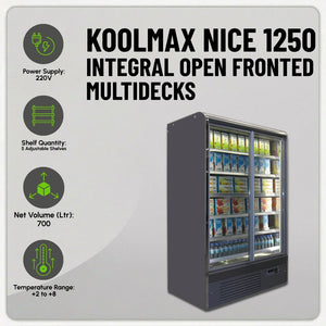 Koolmax NICE 1250 Full Glass Door Integral Multideck Chiller