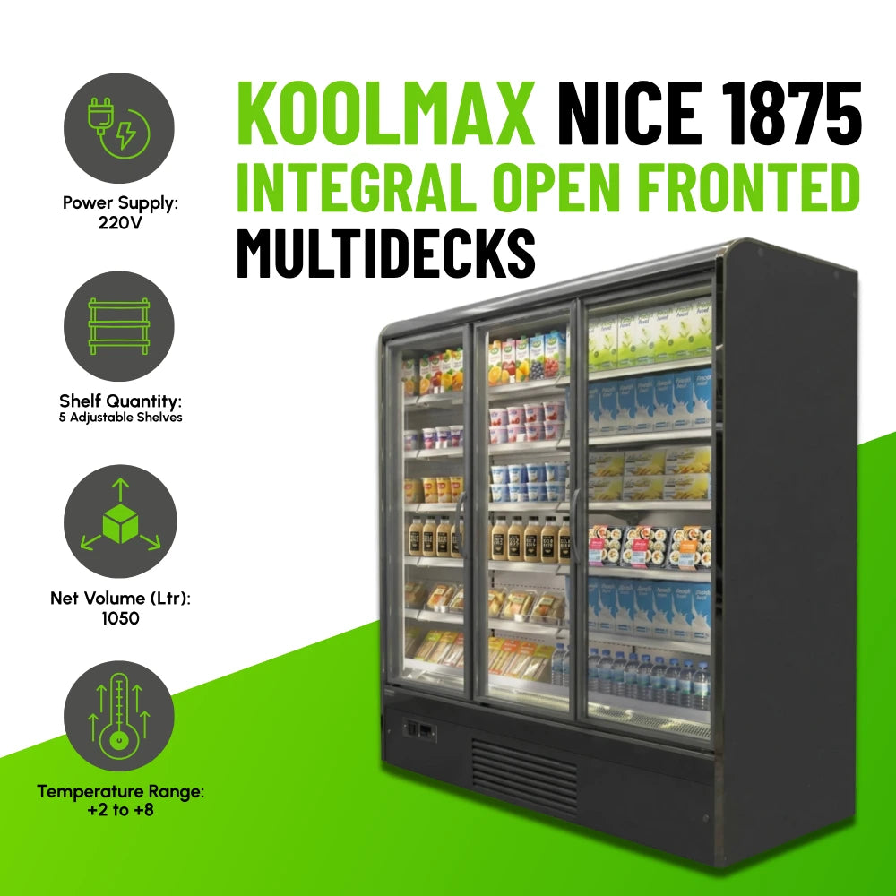 Koolmax NICE 1875 Full Glass Door Integral Multideck Chiller