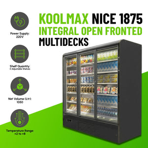 Koolmax NICE 1875 Full Glass Door Integral Multideck Chiller