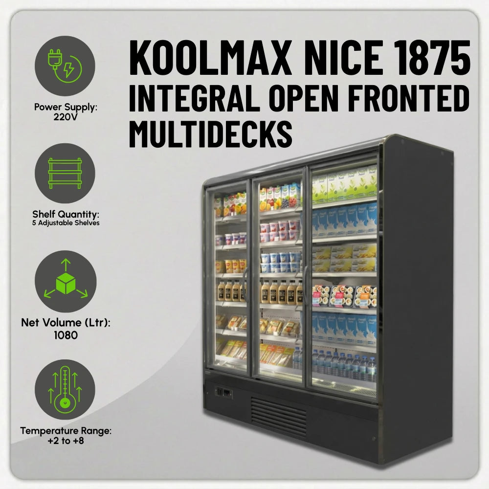 Koolmax NICE 1875 Full Glass Door Integral Multideck Chiller
