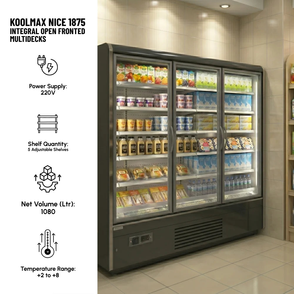 Koolmax NICE 1875 Full Glass Door Integral Multideck Chiller