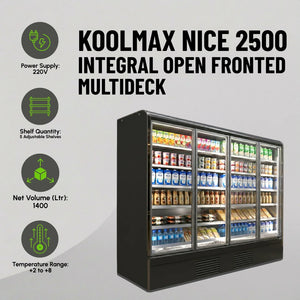 Koolmax NICE 2500 Full Glass Door Integral Multideck Chiller