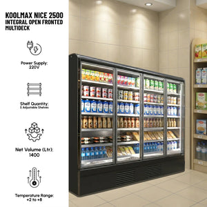 Koolmax NICE 2500 Full Glass Door Integral Multideck Chiller