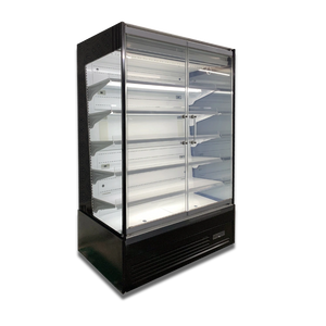 Koolmax OASIS 1250 Front Glass Door Black Multideck
