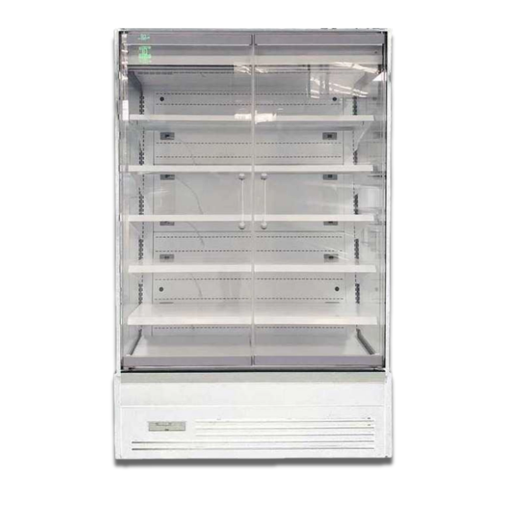 Koolmax OASIS 1250 Front Glass Door White Multideck