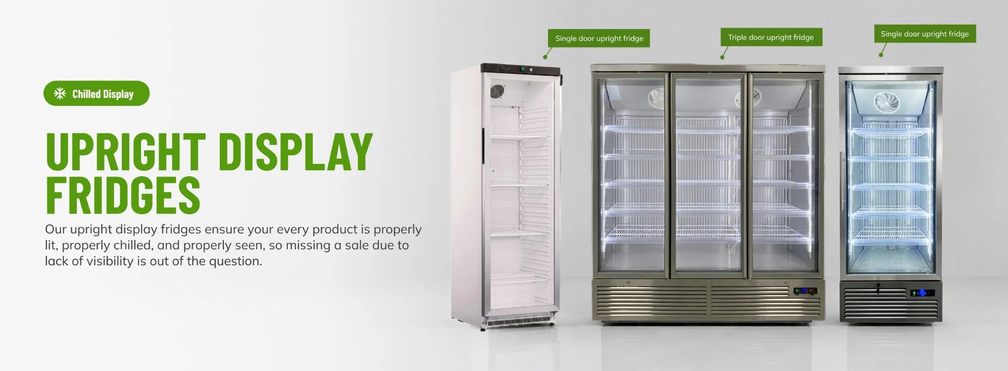 Upright display fridge