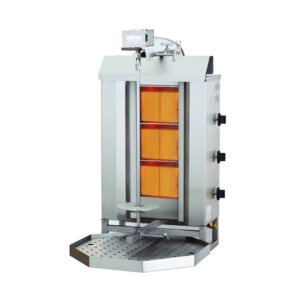 Gyros Grill Gas Motor On Top 3 Heating Zones