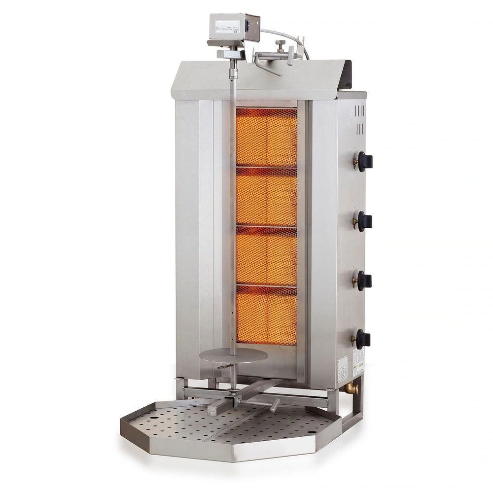 Gyros Grill Gas Motor On Top 4 Heating Zones