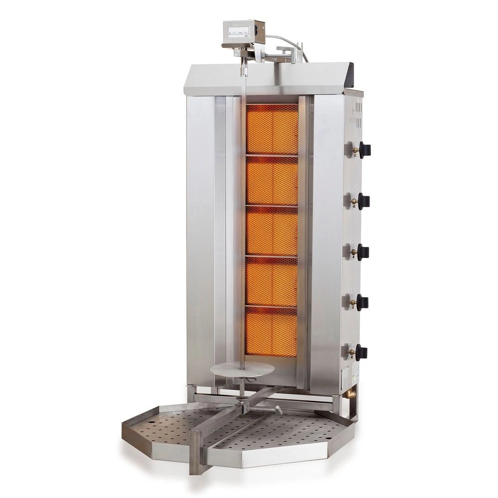 Gyros Grill Gas Motor On Top 5 Heating Zones