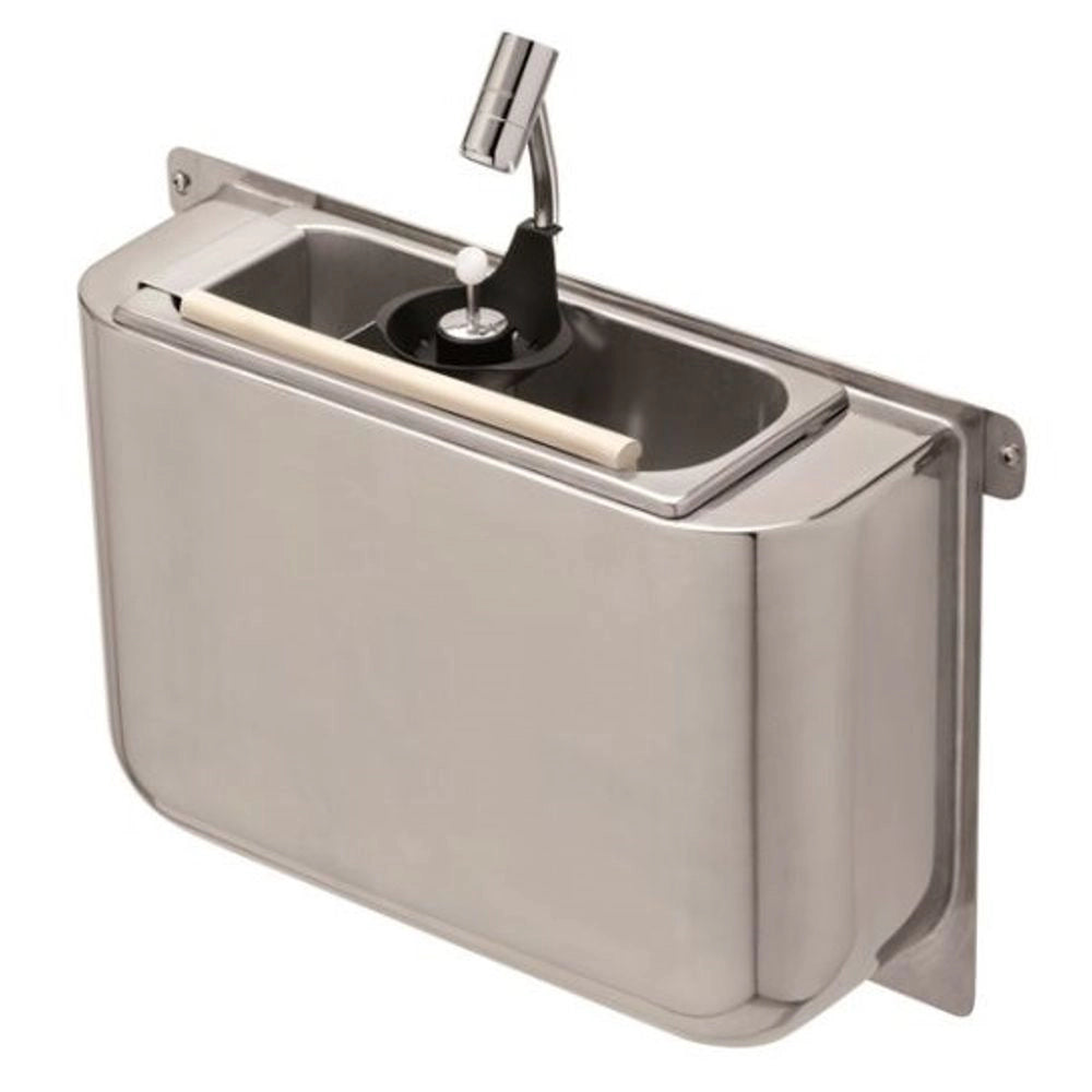Sink For Ice Cream Scoop With Scoop Shower 410X120X270 With Water Drain Hole, Water Connection And Overflow Pipe