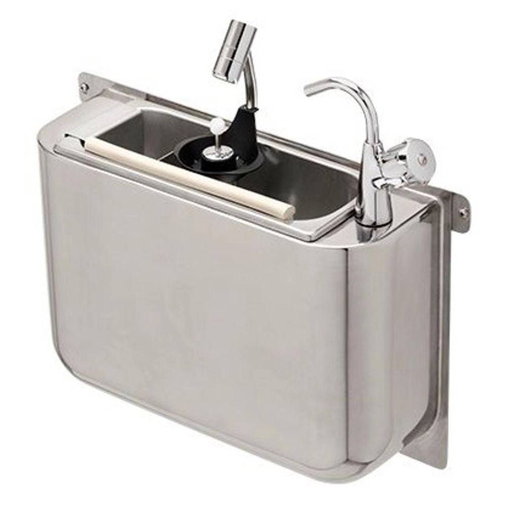 Sink For Ice Cream Scoop With Water Tap And Scoop Shower 410X120X270 With Water Drain Hole, Water Connection And Overflow Pipe