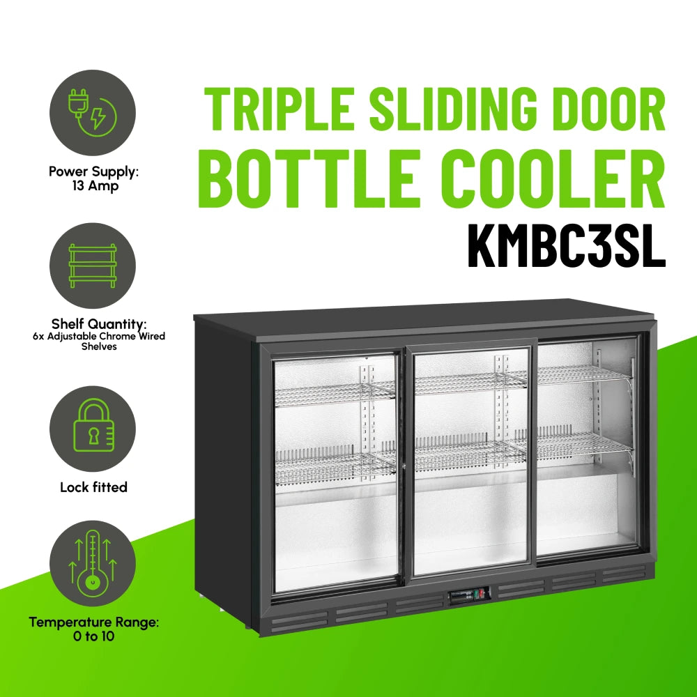 Koolmax KMBC3SL Triple Sliding Door Bottle Cooler