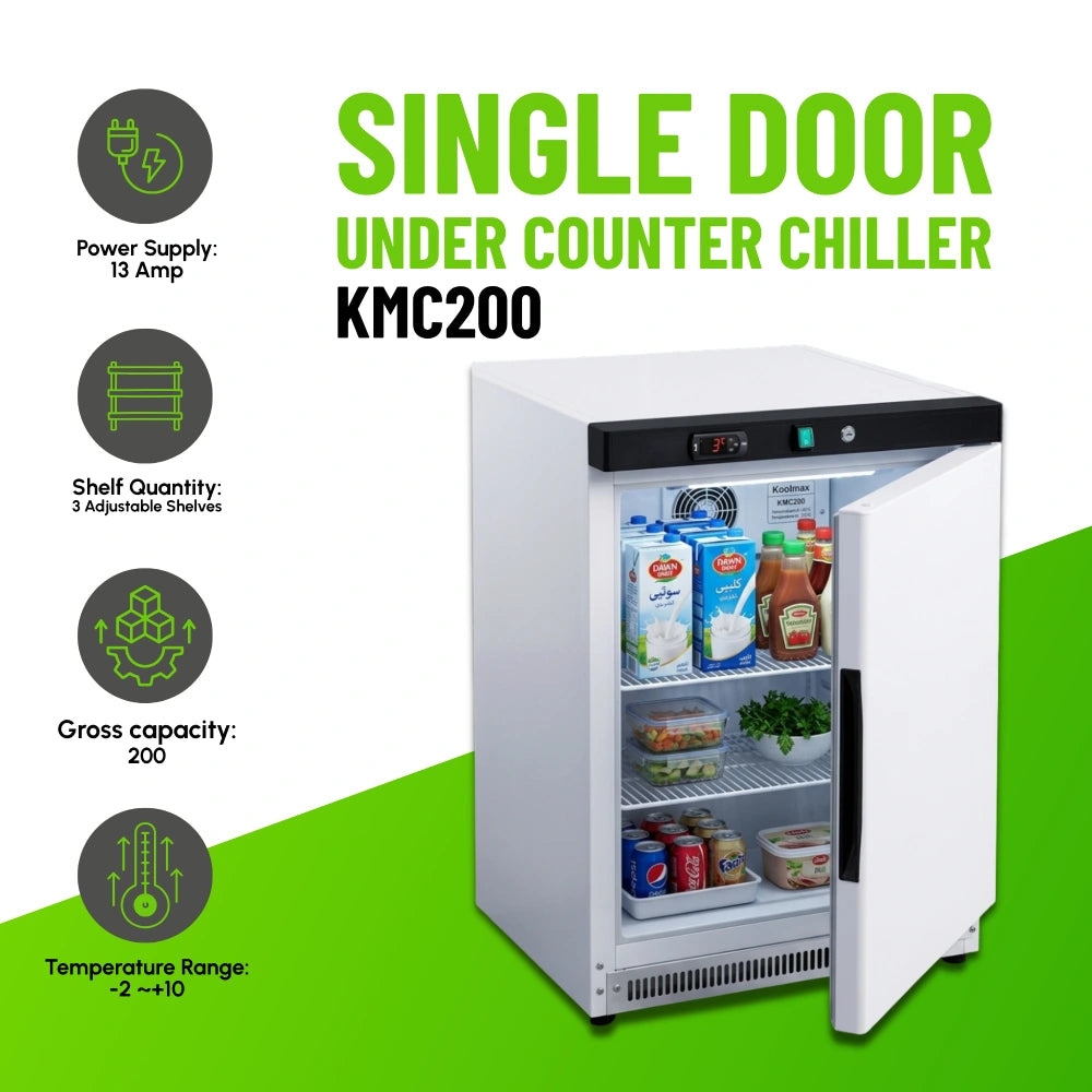 Koolmax KMC200 Under-Counter Chiller White Finish