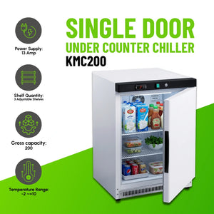 Koolmax KMC200 Under-Counter Chiller White Finish