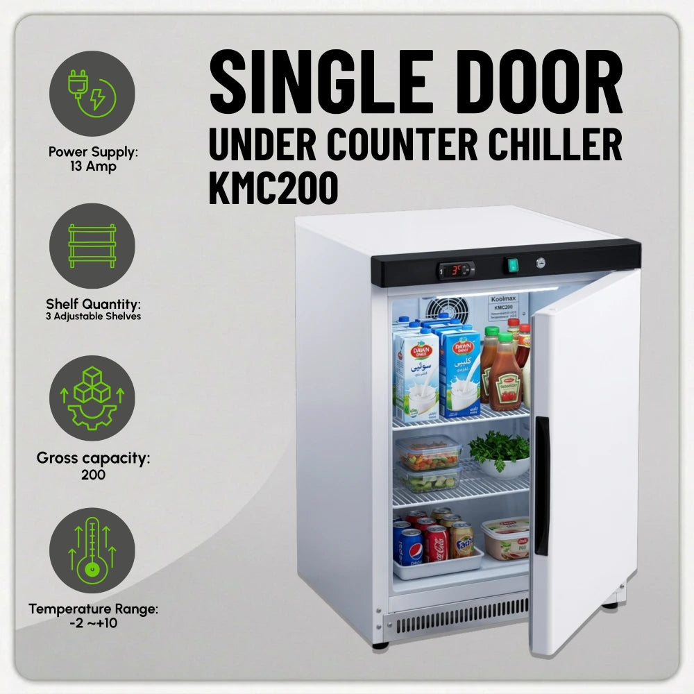 Koolmax KMC200 Under-Counter Chiller White Finish
