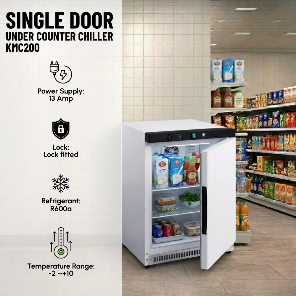 Koolmax KMC200 Under-Counter Chiller White Finish